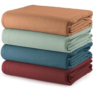 Muslin Swaddle Blankets Neutral Receiving Blanket for Boys and Girls by Comfy Cubs - 1 of 4