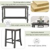 6-Piece Counter Height Dining Table Set with 4 Chairs & Bench, MDF & Melaleuca Wood, Storage Shelf, Distressed Finish for Dining Room & Kitchen - 4 of 4