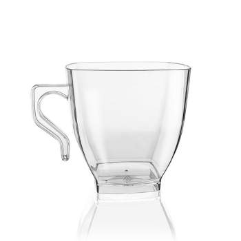 Restaurantware 2 Ounce Espresso Mugs, 100 Disposable Mini Mugs - Square,  With Handle, Clear Plastic …See more Restaurantware 2 Ounce Espresso Mugs