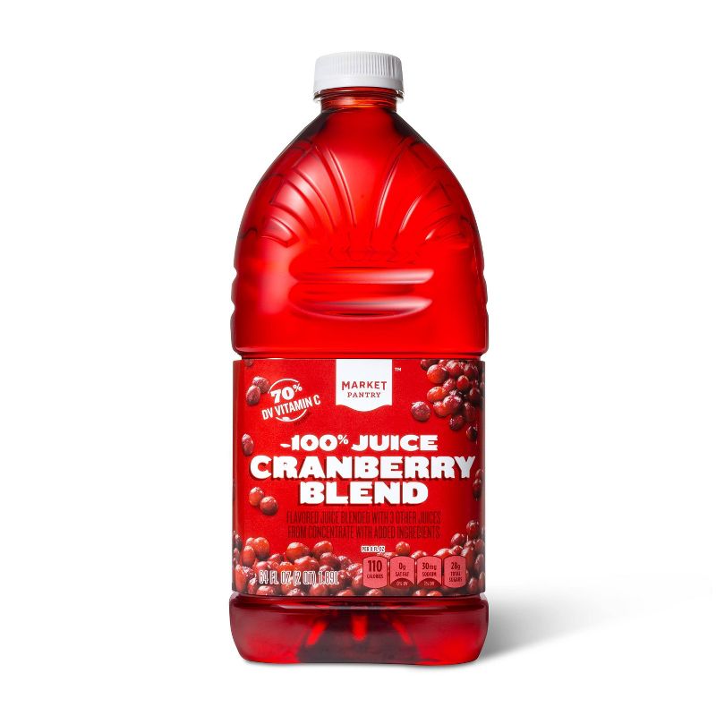 Cranberry Blend 100% Juice - 64 fl oz Bottle - Market Pantry&#8482;, 1 of 4