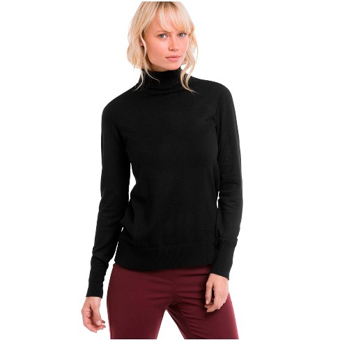 Women's plus size 2024 black turtleneck sweater