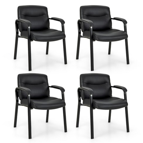 Classic Reception Chair With Padded Armrests And Sled Base, Ergonomic