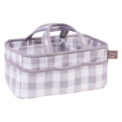 Trend Lab Storage Caddy - Buffalo Check - Gray and White