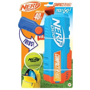 NERF Compact Blaster with Folding Handle Dog Ball Launcher Toy - 1 of 4