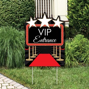 Big Dot of Happiness Red Carpet Hollywood - Party Decorations - Movie Night Party Welcome Yard Sign - 1 of 4