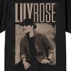 Lily Rose Monochrome Photo Art Crew Neck Short Sleeve Men's Black T-shirt - 2 of 3