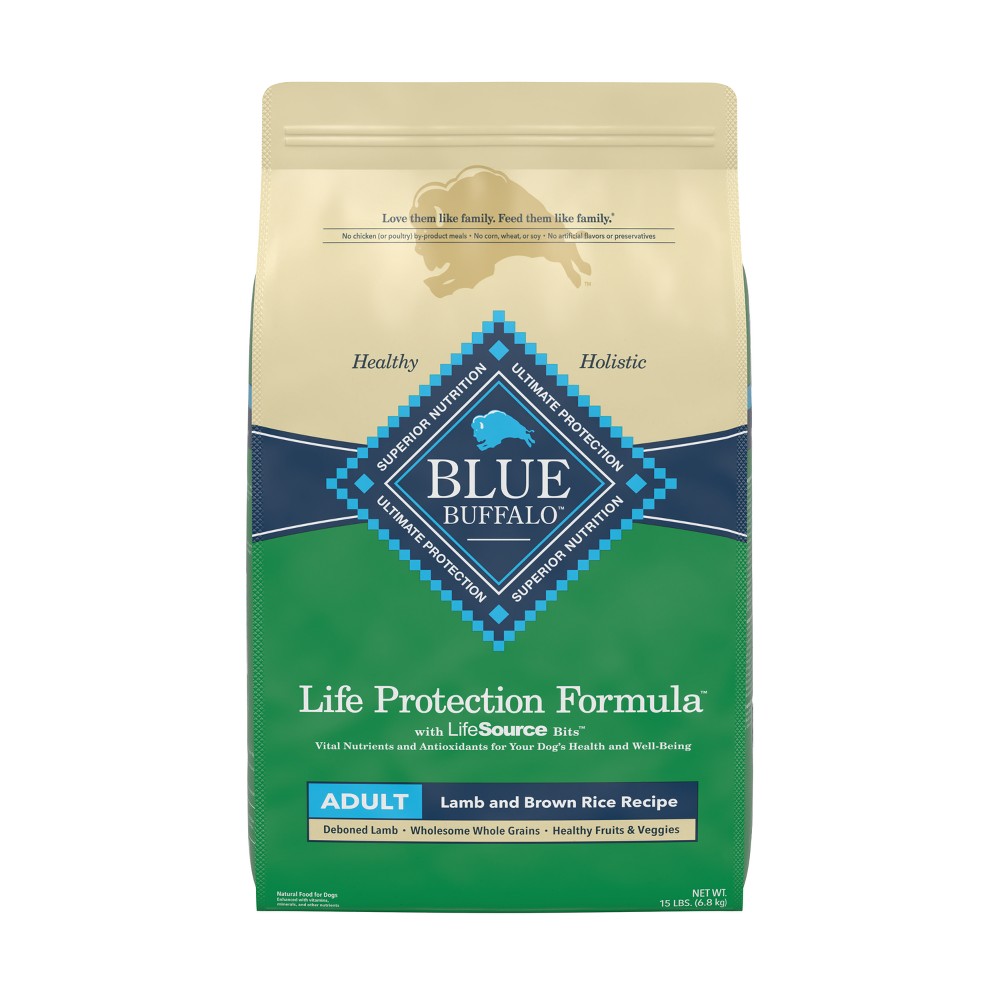 Photos - Dog Food Blue Buffalo Life Protection Formula Natural Adult Dry  with Lamb 