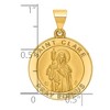 Black Bow Jewelry 14k Yellow Gold Hollow St. Clare Medal Pendant, 19mm (3/4 Inch) - 4 of 4