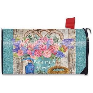 Farm Fresh Peonies Spring Magnetic Mailbox Cover Floral Standard Briarwood Lane - 1 of 3