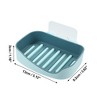 Unique Bargains Plastic Soap Dish Keep Soap Dry Soap Cleaning Storage Drill Free Soap Holder for Home Bathroom Kitchen 13x9.2cm 1 Pc - 4 of 4