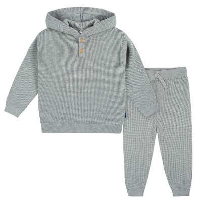Gerber Baby and Toddler Boys' 2-Piece Knit 
Hooded Sweater & Pant Set