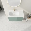 Wall-Mounted Bathroom Vanity with Ceramic Sink, Bathroom Vanity with Soft Close Door - 2 of 4