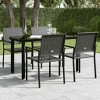 Garden Dining Table Black Powder-coated steel, glass - 4 of 4