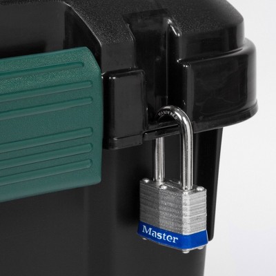 Remington 42 Gal Black Plastic Rolling Storage Trunk with Handle