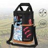 OPUX Wine Bag, 4,6 Bottle Cooler Insulated Tote Carrier Travel Picnic BYOB, Leakproof Padded Portable Party Christmas Gift - 2 of 4