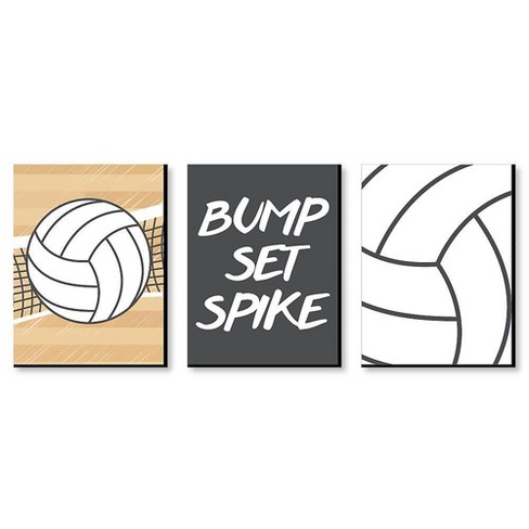 Big Dot Of Happiness Bump Set Spike Volleyball Sports Nursery Wall Art Kids Room Decor Game Room Decor 7 5 X 10 Inches Set Of 3 Prints Target