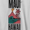 Rerun Island Men's Maui Hawaii Volcano Long Sleeve Graphic Cotton Sweatshirt Hoodie - 2 of 4