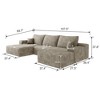 107" Cloud Plush Corduroy U-Shaped Sectional Sofa with Right Chaise & Ottoman - 4 of 4