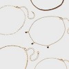 Heart Cross & Rose Choker Necklace Set 5 pc - Wild Fable™ Gold - 3 of 3