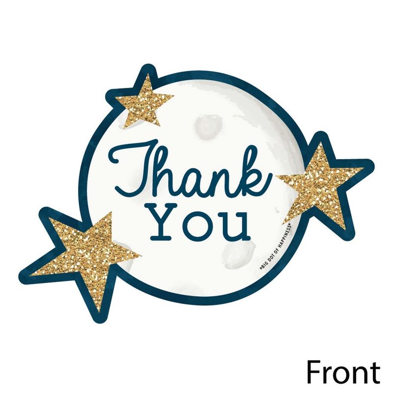 Big Dot of Happiness Twinkle Twinkle Little Star - Shaped Thank You Cards - Baby Shower or Birthday Party Thank You Cards with Envelopes - Set of 12, 3 of 8