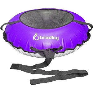 Bradley Snow Tubes: 42-Inch Heavy Duty Inflatable Sledding Tubes with or without Padded Saucer Sled - Elevate Your Snow Fun! - 1 of 4