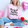 Simply Sage Market Women's Graphic Sweatshirt Peace Love and Cupid - 2 of 4