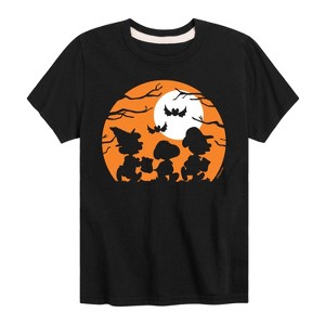 Boys' - Peanuts - Trick Or Treat Silhouettes Short Sleeve Graphic T-Shirt - 1 of 4