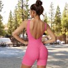 Anna-Kaci Active Women's Sleeveless Compression Bodysuit with High Neckline and Seamless Design - 2 of 4