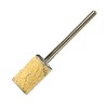 Unique Bargains 100 Pieces 80 Grit Sanding Bands Set with Free Box Drum Sander Sanding Sleeves for Nail Sanding Tools Light Yellow - 2 of 4