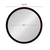 PAGED Minimalist Bathroom Mirror, 19.7" x 19.7" Circle Wall Mirror with Wooden Frame, Vanity Mirror for Bathroom, Bedroom - 3 of 4