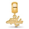 Black Bow Jewelry 14k Yellow Gold Plated Sterling Silver Washington Capitals NHL Bead Charm - 2 of 4