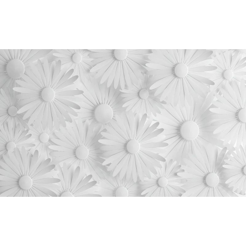 Modern Daisy Peel and Stick Wallpaper Mural Gray - RoomMates, 1 of 7