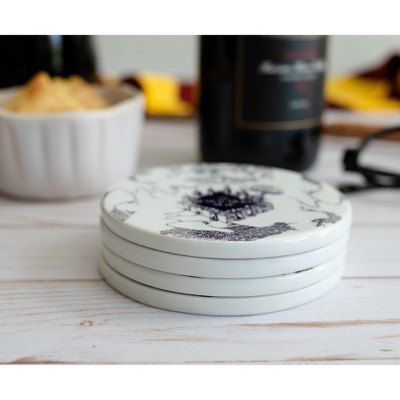 Seven20 Harry Potter Marauder's Map Round Drink Coasters - Thumbnail 4