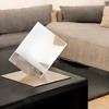 HomeRoots 5" Optical Glass Cube And Gold Sculpture - 2 of 4