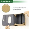 Unique Bargains Universal Car Tissue Holder Tissues Box Cover Car Backseat Extra Large Tissue Organization Faux Leather Beige - 3 of 4