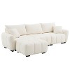 Merax L-Shaped Sectional Sofa with Free-Moving Ottoman - 3 of 4