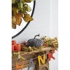 Gulches Series Multicolored Shatterproof Grid Pumpkin Harvest Festival Ornament - 2 of 4