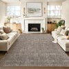 Washable Modern Solid Textured Rug Non Slip Low Pile Rug Soft Contemporary Throw Floor Cover Foldable Indoor Carpet for Living Room Bedroom - 2 of 4
