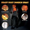 Yescom 7 Ft Scary Animated Pumpkin with Vulture & Owl Skeleton Halloween Decorations Party 2025 Black - 4 of 4