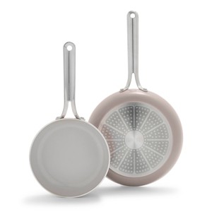 GreenPan Nova 2pk Aluminum Ceramic Nonstick Fry pan Set with Stainless Steel Handle - 1 of 4