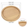 Unique Bargains Indoor Round Bamboo Planter Saucer Drip Tray Plant Drainage Trays 12 Pcs - 2 of 4