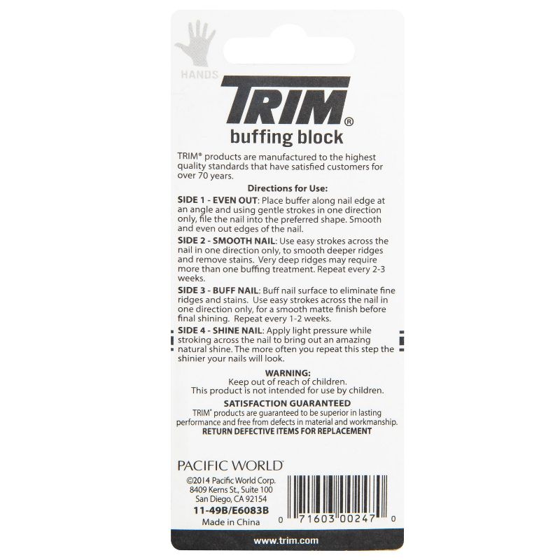 Trim Nail Care 4-Step Color-Coded Buffing Block, 3 of 8
