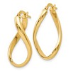 Black Bow Jewelry 2.7mm Freeform Oval Hoop Earrings in 14k Yellow Gold, 24mm (15/16 in) - 2 of 4