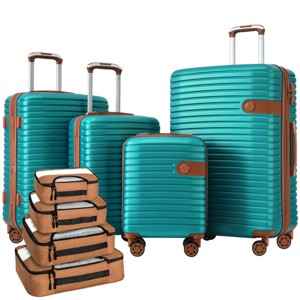4 Piece Luggage Set Suitcase Set, ABS Hard Shell Lightweight Expandable Travel Luggage with 4 Packing Cubes, TSA Lock, Spinner Wheels for Men Women - 1 of 4