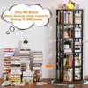 Aheaplus Rotating Bookshelf, Frerstanding Corner Bookcase - 3 of 4