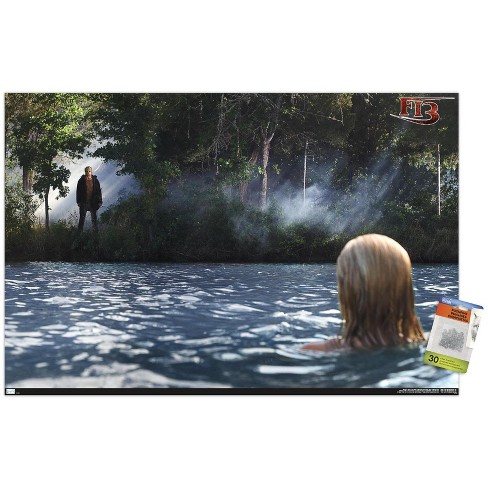 Trends International Friday The 13th - Slasher One Sheet Framed Wall Poster  Prints Black Framed Version 22.375 x 34