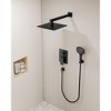 YAWWALK 10" Shower Head with 3-Spray Patterns Handheld in Matte Black (Valve Included) - 2 of 4