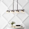 33.5" 8-Light Julian Farmhouse Bohemian Iron/Glass Linear LED Pendant - JONATHAN Y - 3 of 4
