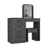 NicBex Vanity Desk with Mirror Dressing Table with Power Outlet, Drawers, Large Storage Cabinet, Makeup Table with Cushioned Stool for Bedroom - 4 of 4
