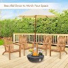 Tangkula 4-Piece Adirondack Chair Acacia Wood Outdoor Armchairs Weather Resistant for Patio Garden Backyard Lawn Seating - 3 of 4